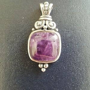 Last call! Sterling (.925) and purple stone charm